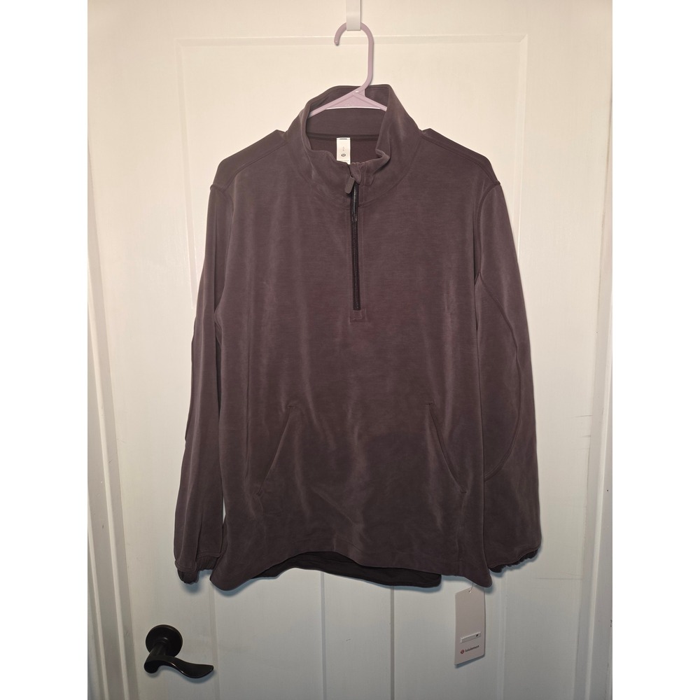 Lululemon Softstreme Long Half Zip Espresso Brown Oversized Pullover LW3JO3S NWT